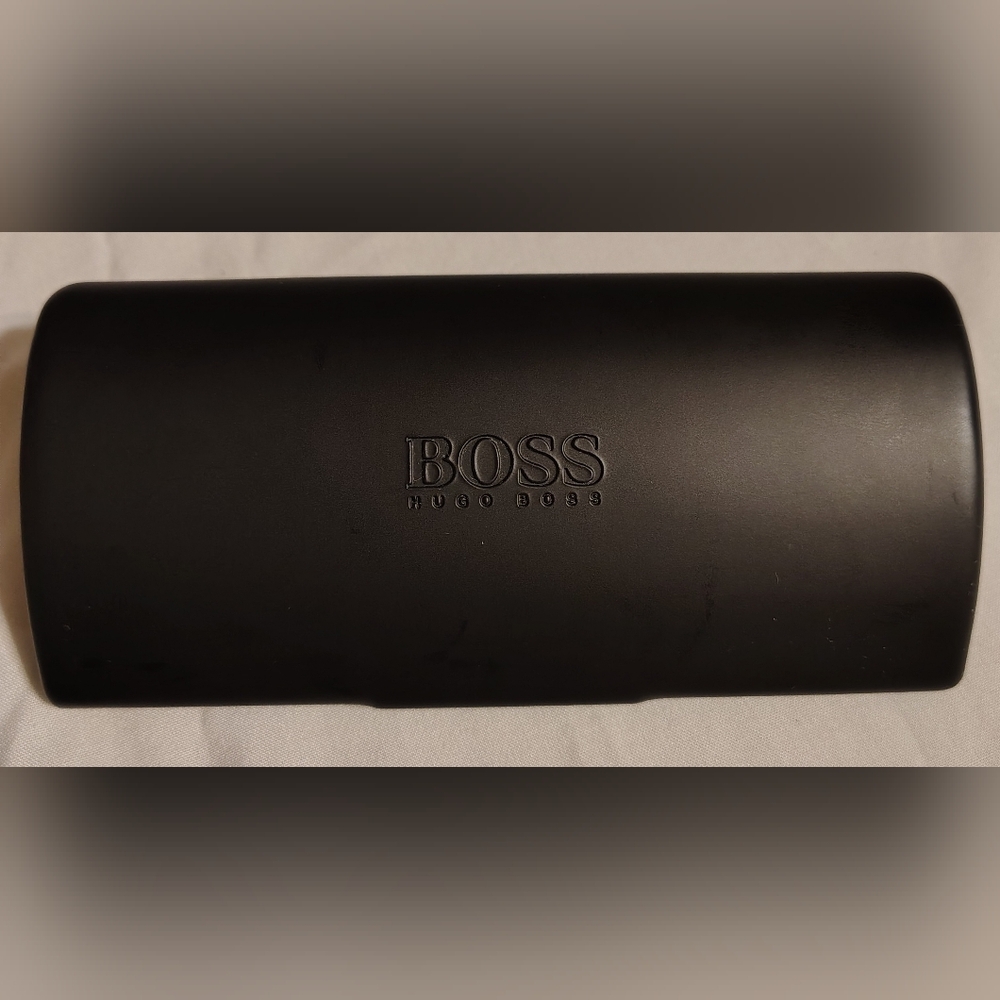 Boss By Hugo Boss Black Hard Clamshell Eyeglasses Case